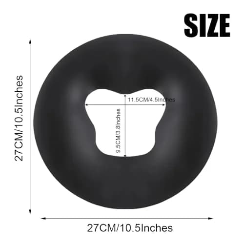 OULIGET Silicone Face Massage Pillow Black | Soft SPA Headrest for Beauty Beds & Travel thumbnail 2