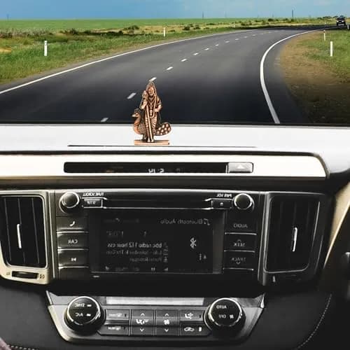 anciently Murugan Statue for Car Dashboard | Kartikeya Idol Metal Figurine 35g (Copper Colour) thumbnail 2