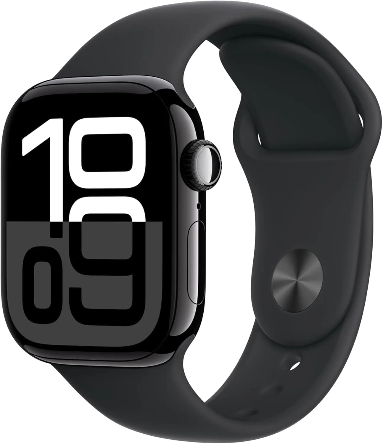 Apple Watch Series 10 [GPS, 46mm] Jet Black Case with Black Sport Band, S/M | Smartwatch with Always-On Retina Display - main product image