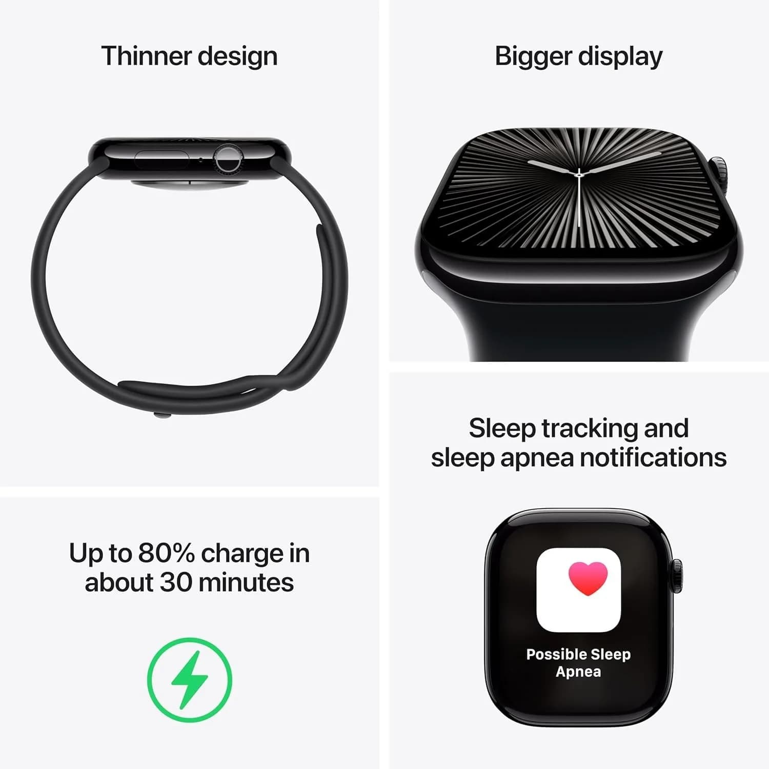 Apple Watch Series 10 [GPS + Cellular, 42mm] Rose Gold Aluminum Case with Light Blush Sport Band, S/M (Renewed) | 10th Gen Smartwatch with 100% Battery Health - view 3