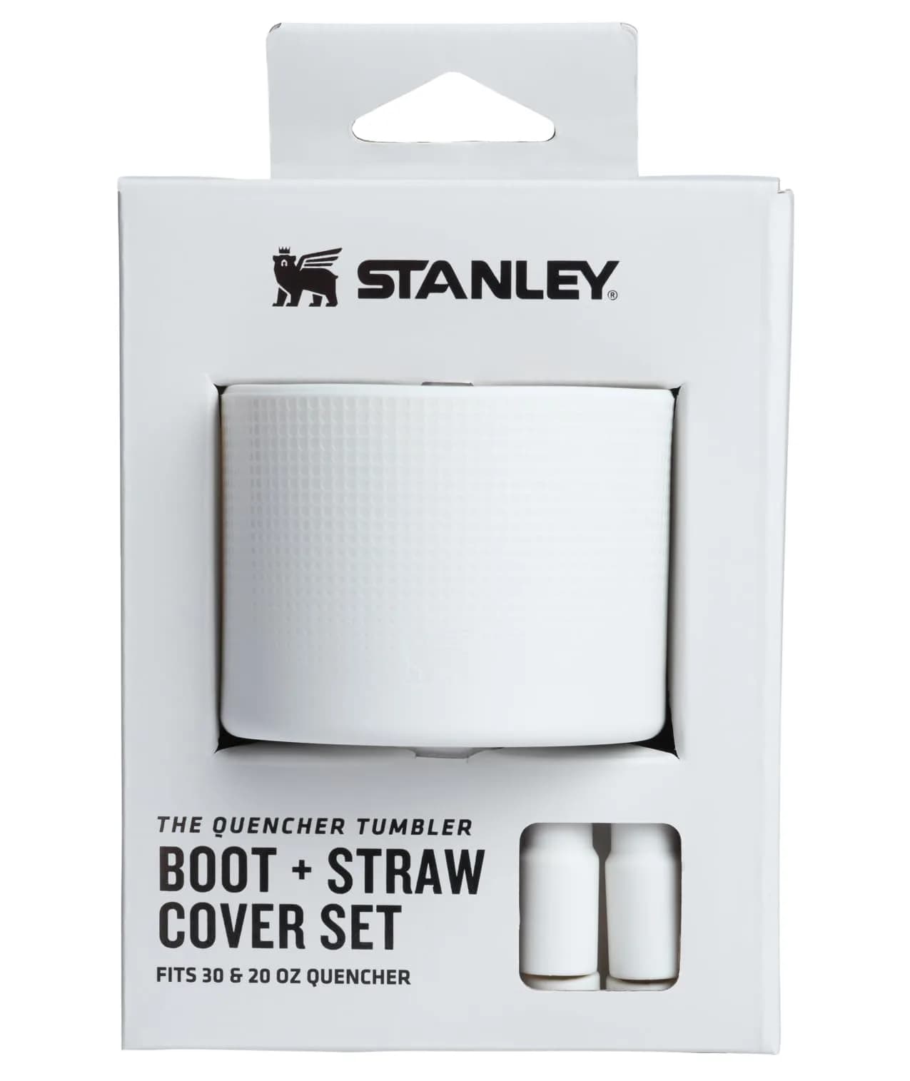 STANLEY Quencher Boot and Straw Cover Set for 20 & 30 oz Tumblers | Anti-Slip Silicone Protector & Dust Cap | Pale Stone — Pale Stone