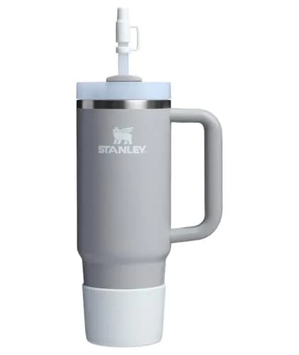 STANLEY Quencher Boot and Straw Cover Set for 20 & 30 oz Tumblers | Anti-Slip Silicone Protector & Dust Cap | Pale Stone thumbnail 4