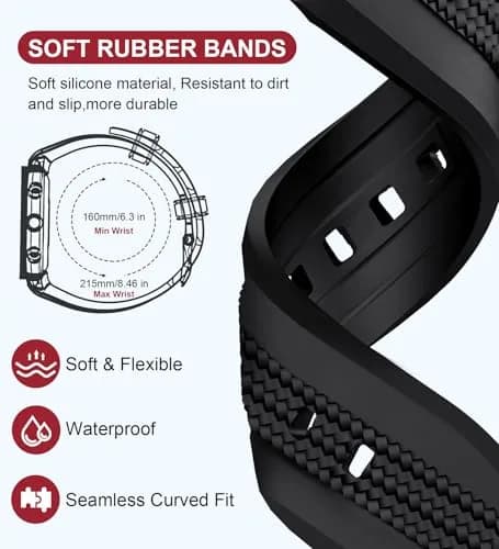 REBANDACE Silicone Strap for Moonswatch 20mm | No-Gap Curved Replacement for Omega Swatch Moonwatch thumbnail 5