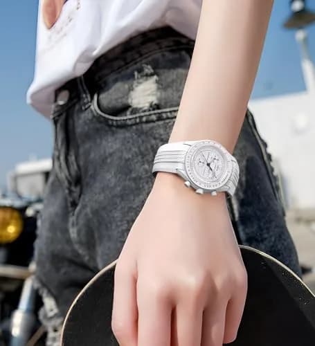 REBANDACE Silicone Strap for Moonswatch 20mm | No-Gap Curved Replacement for Omega Swatch Moonwatch thumbnail 6