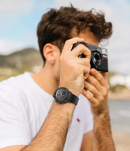 REBANDACE Silicone Watch Strap for Moonswatch | No Gap Curved Replacement, Navy, 20mm thumbnail 4