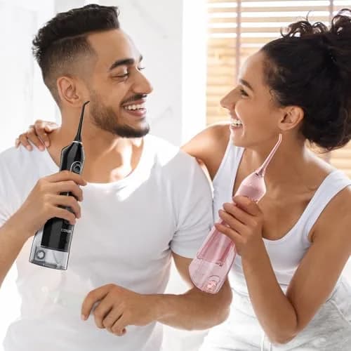 COSLUS C20 Water Dental Flosser 2-Pack 300ml Tank | ADA Accepted, Rechargeable, IPX7 Waterproof thumbnail 8