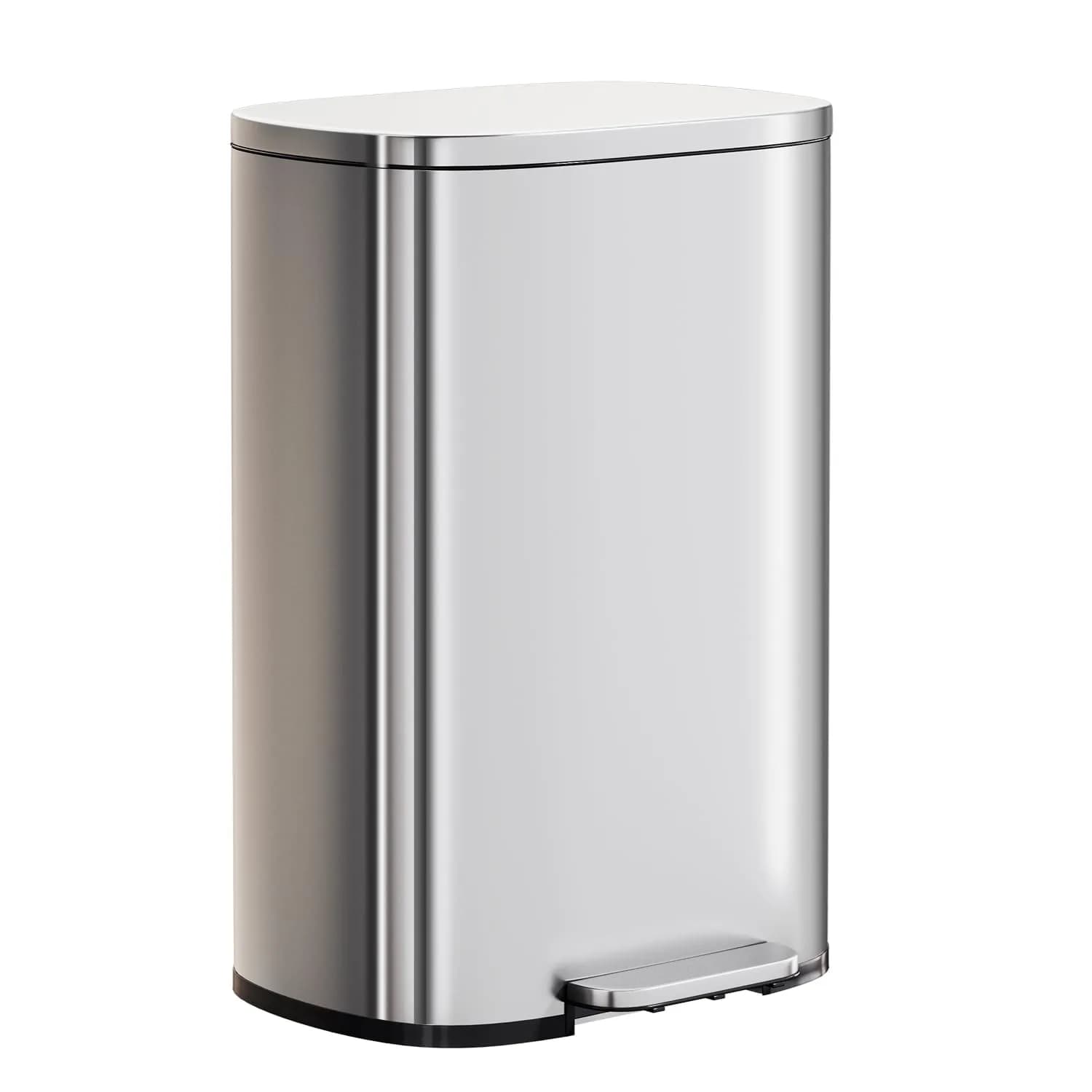 PayLessHere 13G Trash Can with Lid | Stainless Steel | Removable Inner Bucket for Kitchen & Office