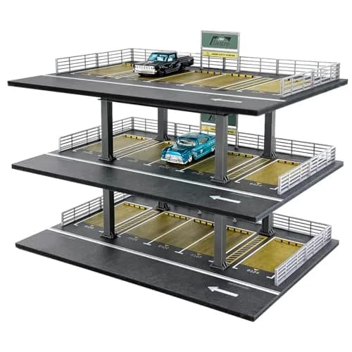 Bivitre 1/64 Scale Die-cast Car Display Case Organizer Parking Garage Diorama | Secure & Stackable thumbnail 1