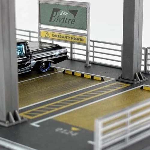Bivitre 1/64 Scale Die-cast Car Display Case Organizer Parking Garage Diorama | Secure & Stackable thumbnail 2