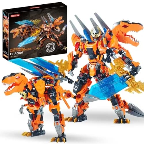 TIALLOW T-Rex Mech Set Dinosaur Transform Robot Model Building Toy | 2-in-1 Dinosaur & Mech - main product image