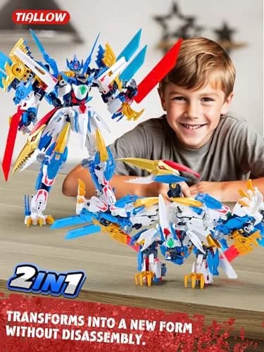 TIALLOW Pterodactyl Mech Building Set 2.36 lb (1.07 kg) | STEM Educational Toy for Kids 8+ thumbnail 2