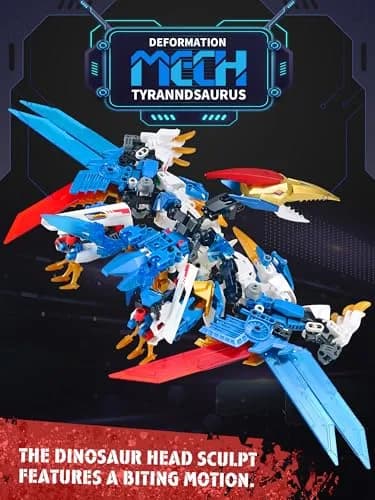 TIALLOW Pterodactyl Mech Building Set 2.36 lb (1.07 kg) | STEM Educational Toy for Kids 8+ thumbnail 4