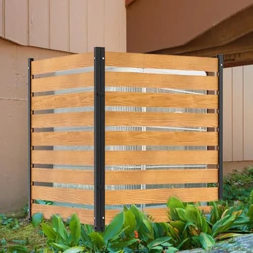Mosener Air Conditioner Fence, Outdoor Wood Privacy Screens | Weather-Resistant 48" x 48" | Easy Install & Multi-Purpose thumbnail 1