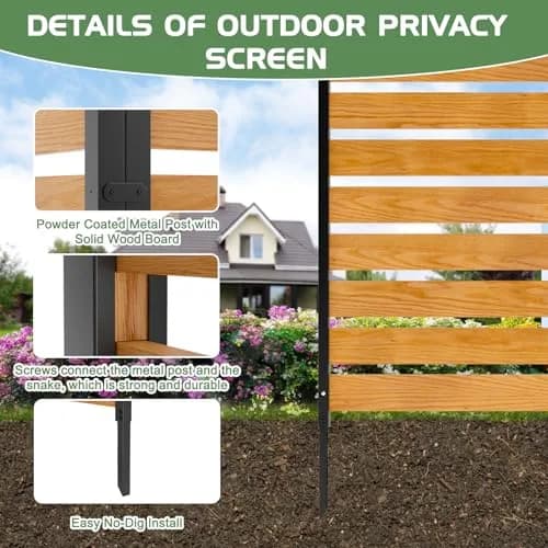 Mosener Air Conditioner Fence, Outdoor Wood Privacy Screens | Weather-Resistant 48" x 48" | Easy Install & Multi-Purpose thumbnail 5
