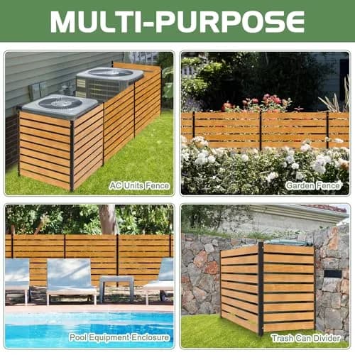 Mosener Air Conditioner Fence, Outdoor Wood Privacy Screens | Weather-Resistant 48" x 48" | Easy Install & Multi-Purpose thumbnail 8