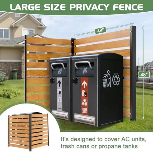 Mosener Air Conditioner Fence, Outdoor Wood Privacy Screens | Weather-Resistant 48" x 48" | Easy Install & Multi-Purpose thumbnail 2