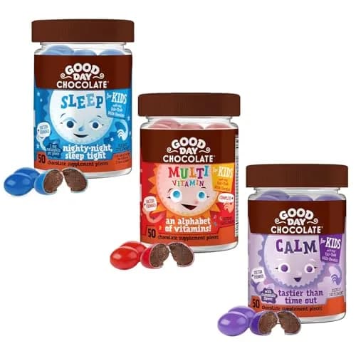Good Day Chocolate Variety Pack for Kids - Sleep, MultiVitamin, Calm - 3 Pack | Sleep Support with Natural Chamomile thumbnail 1