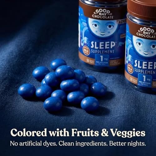Good Day Chocolate Melatonin for Adults 2 Pack | Natural Sleep Aid with Chamomile & Fair Trade Chocolate thumbnail 3