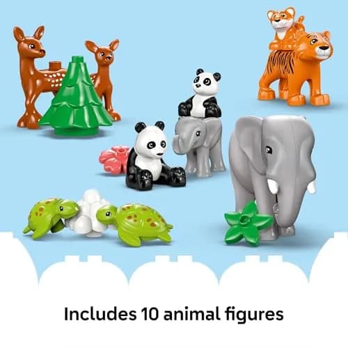 LEGO DUPLO Town 3 in 1 Wild Animal Families Building Toy Playset | Preschool Learning & Educational Toy for Toddlers, Ages 2+ thumbnail 6