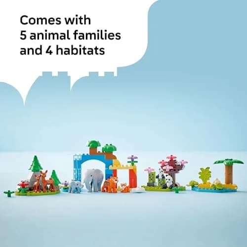 LEGO DUPLO Town 3 in 1 Wild Animal Families Building Toy Playset | Preschool Learning & Educational Toy for Toddlers, Ages 2+ thumbnail 4