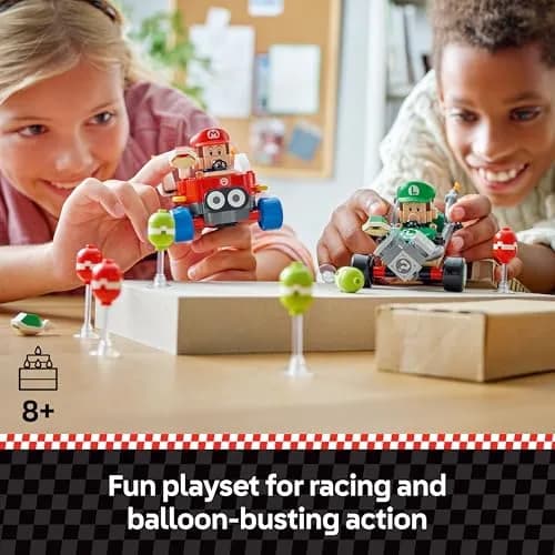 LEGO Super Mario Mario Kart Baby Mario vs Baby Luigi Set | Collectible Toy Building Set for Kids 8+ thumbnail 2