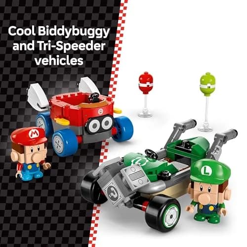 LEGO Super Mario Mario Kart Baby Mario vs Baby Luigi Set | Collectible Toy Building Set for Kids 8+ thumbnail 3