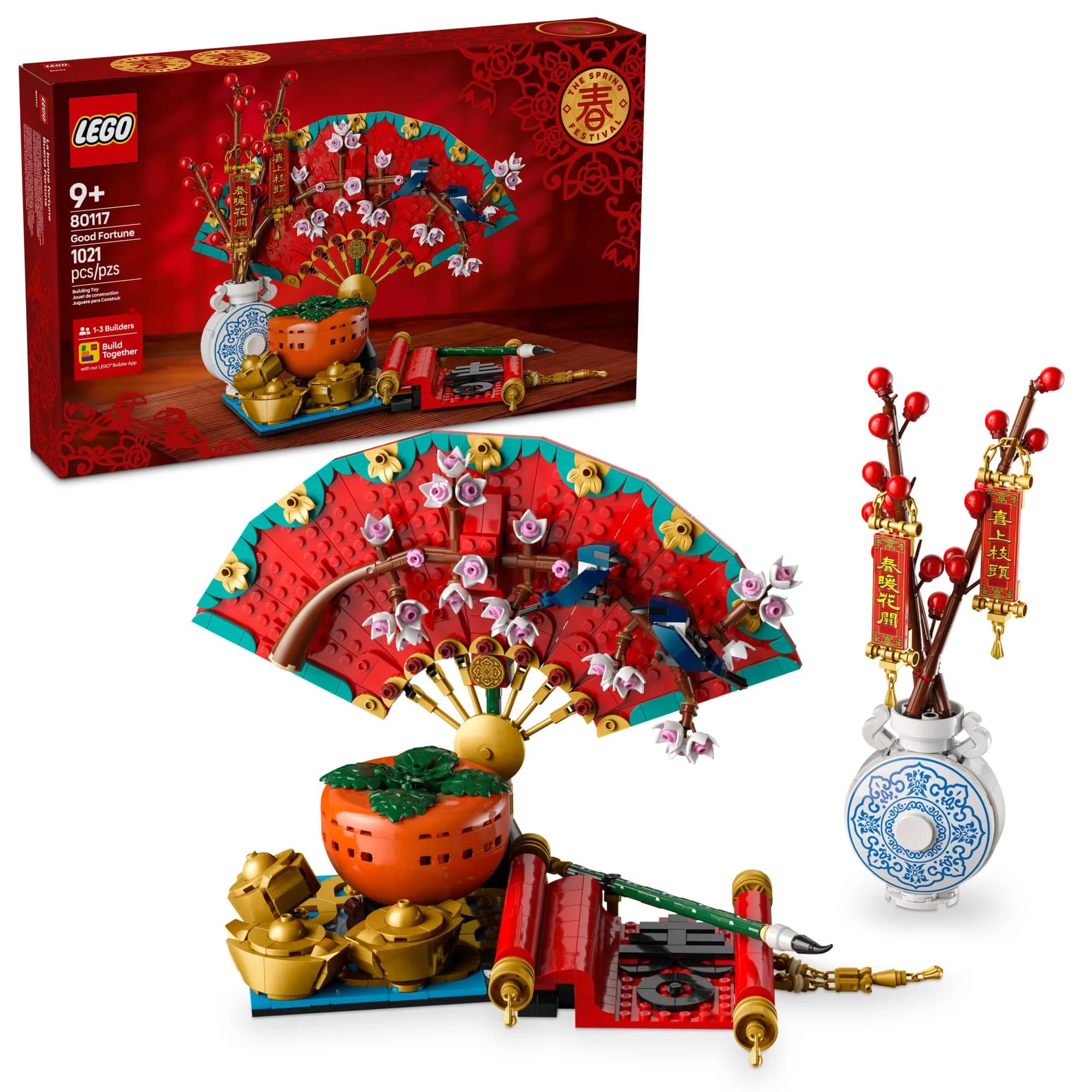 LEGO Spring Festival Good Fortune Building Toy 1021 Pieces | Educational Cultural Gift for Ages 9+ — Multicolor