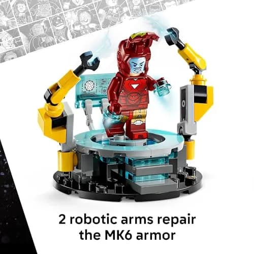 LEGO Marvel Iron Man’s Laboratory: Hall of Armor Building Toy - Marvel Superhero Toy for Kids, Boys and Girls, Ages 8+ | Minifigures & Mech thumbnail 4