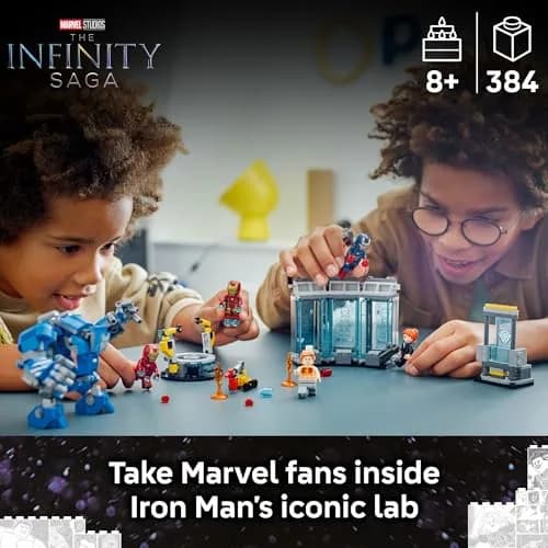 LEGO Marvel Iron Man’s Laboratory: Hall of Armor Building Toy - Marvel Superhero Toy for Kids, Boys and Girls, Ages 8+ | Minifigures & Mech thumbnail 2