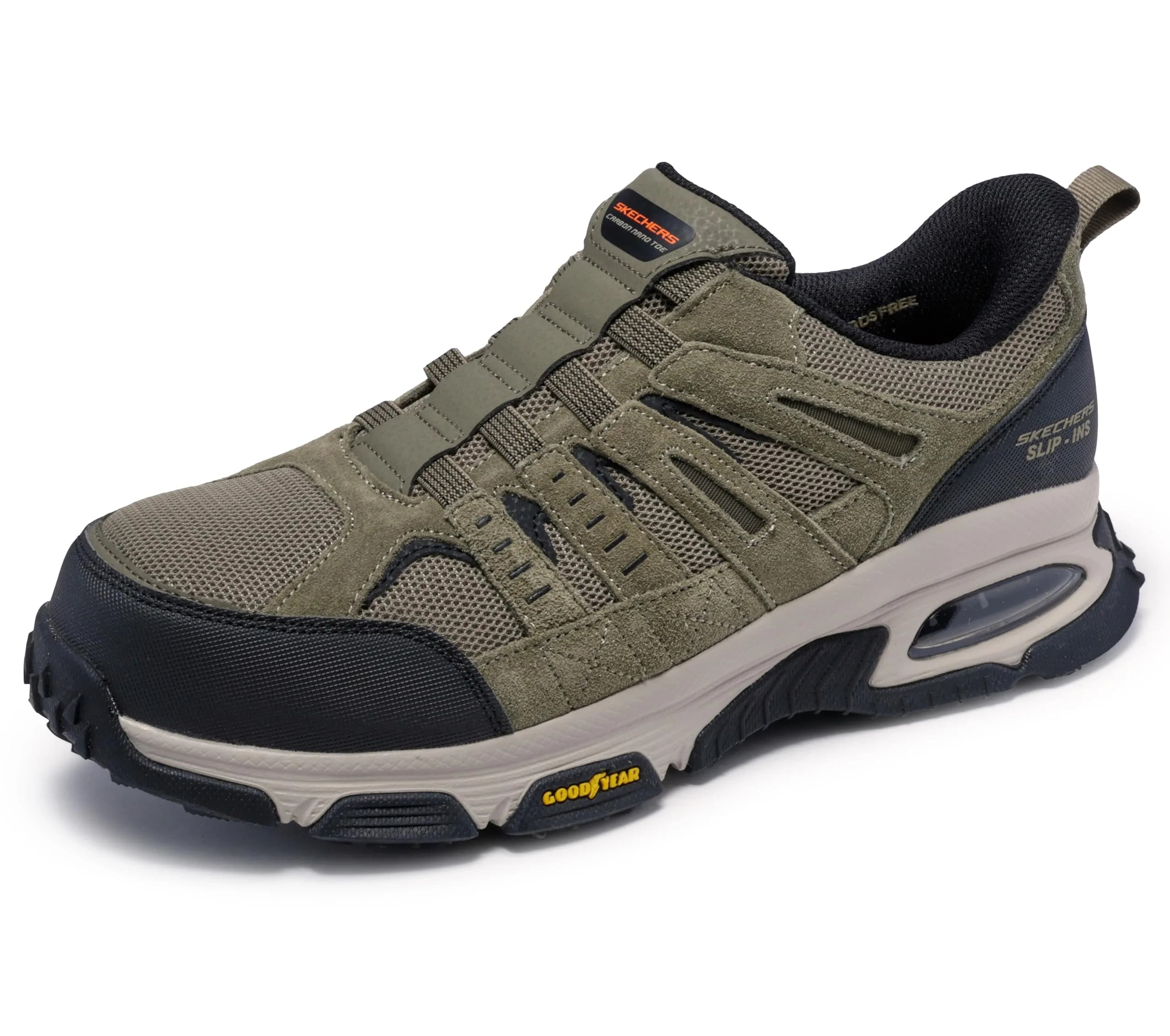 Skechers Skech-Air Envoy Delegator Memory Foam Work Shoes | Slip-In Safety & Comfort (70-120 chars) — Pbbk