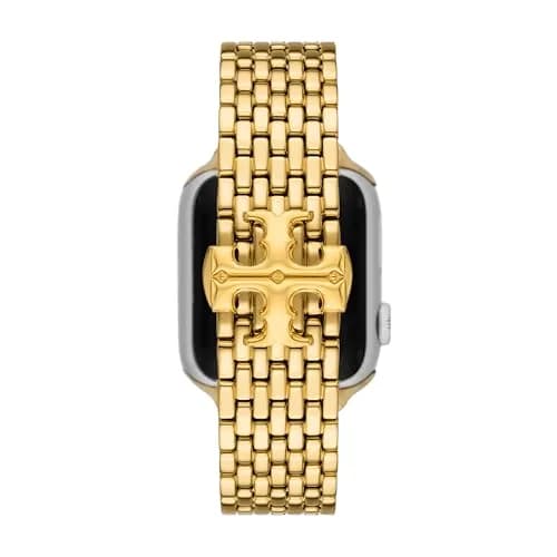 Tory Burch Women's Eleanor Gold-Tone Stainless Steel Band for Apple Watch® (Model: TBS0103E) | Elegant Gold Bracelet for Daily Wear thumbnail 4