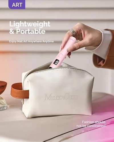 MelodySusie Handheld Flash Cure Nail Lamp P-ART01R | Cordless, Spot Cure, 20s/60s Timer, 450mAh Battery thumbnail 5