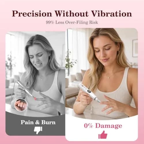 PELCAS Cordless Electric Nail File 6.5" (16.5cm) with LED Light | 10 Speeds, 5-Hour Battery thumbnail 6