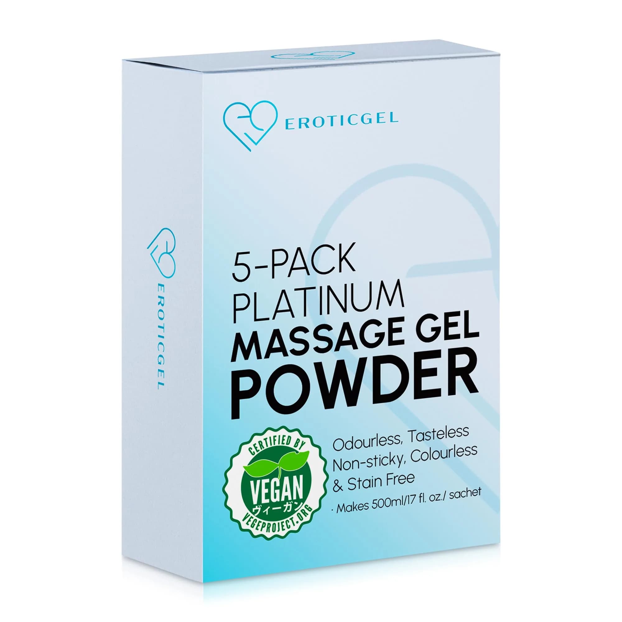 EROTICGEL Platinum Nuru Massage Gel Powder 25g (0.88 oz) | Vegan, Made in Japan, Customizable — Colorless