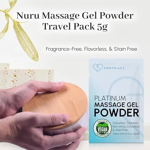 EROTICGEL Platinum Japanese Nuru Massage Gel Powder 1500ml (50.7 fl oz) | Vegan, Made in Japan, Fragrance-Free thumbnail 4