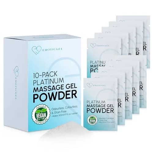 EROTICGEL Japanese Nuru Massage Gel Powder Platinum 10x5g (50g Total) | Vegan, Made in Japan, Fragrance-Free thumbnail 1
