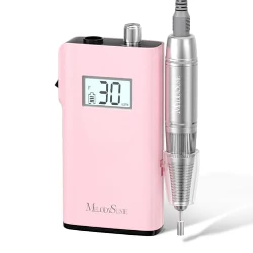 MelodySusie Nail Drill SC320H Pink | Cordless, 30000RPM, LCD Display, 10-14h Battery thumbnail 1