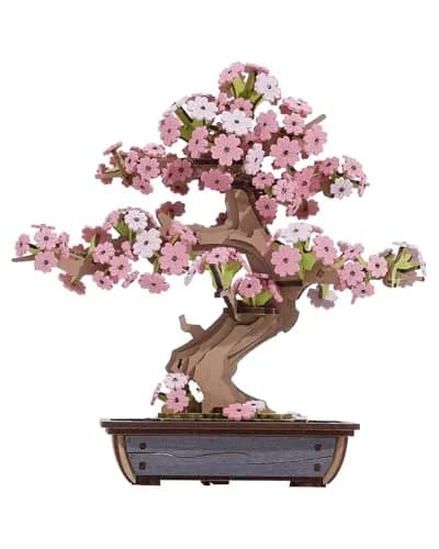Rolife 3D Wooden Puzzle Flower for Adults | DIY Sakura Bonsai Tree | 263 Pieces thumbnail 1