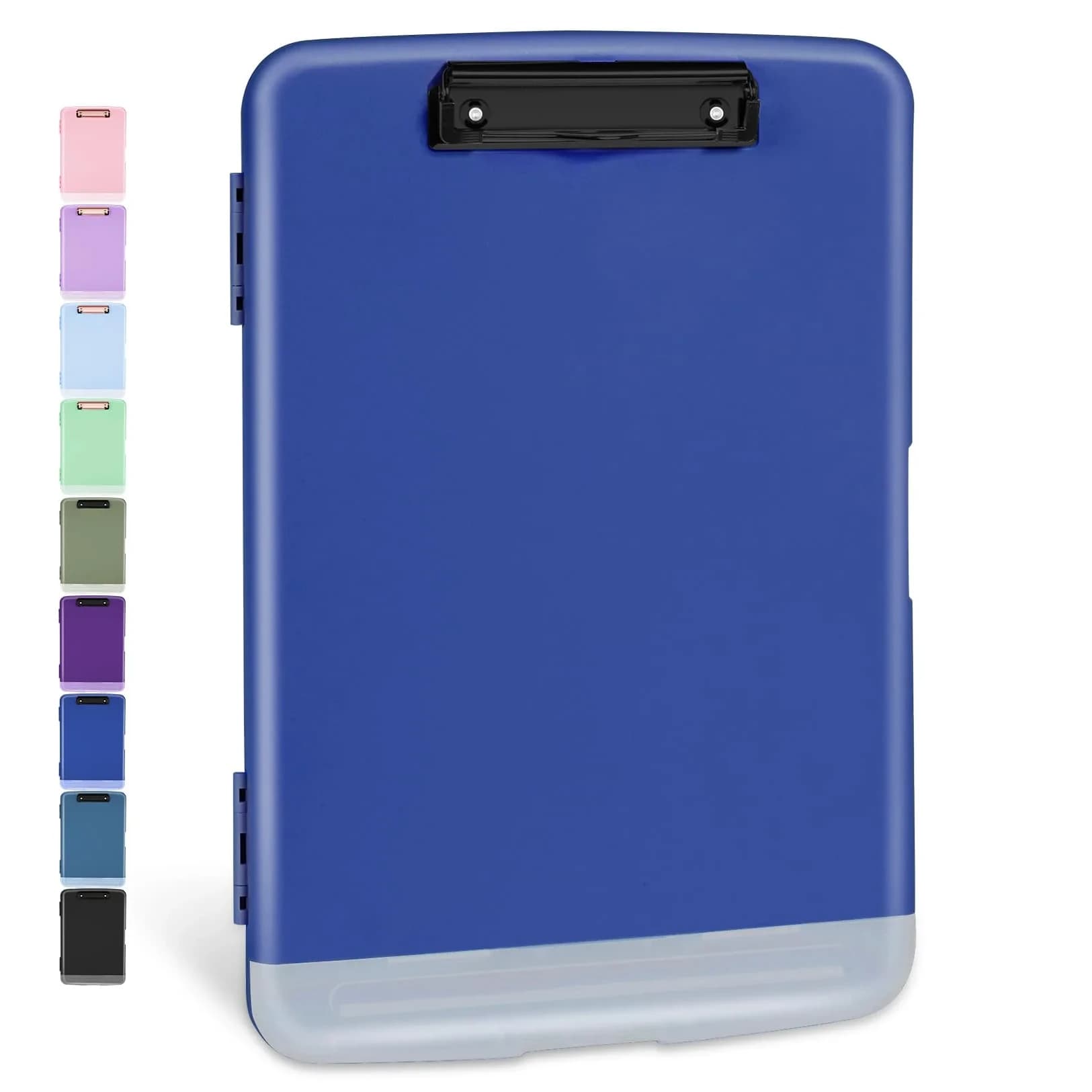 Sooez Storage Clipboard Dark Blue With Black Clip 8.5x11 Inch | High Capacity Organizer for Students & Professionals
