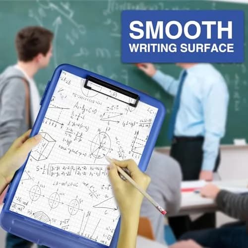 Sooez Storage Clipboard Dark Blue With Black Clip 8.5x11 Inch | High Capacity Organizer for Students & Professionals thumbnail 6