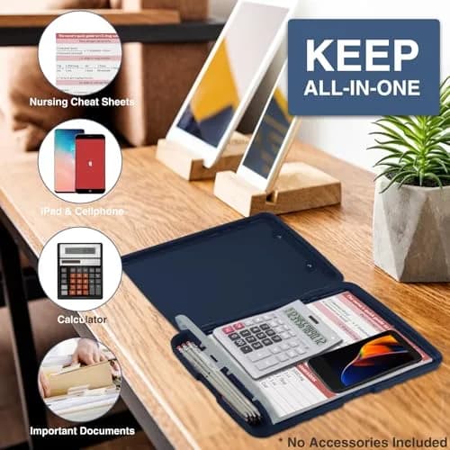 Sooez Storage Clipboard with Pen Holder 35.5 cm (14 in) | Holds 200+ Sheets & Pens thumbnail 5