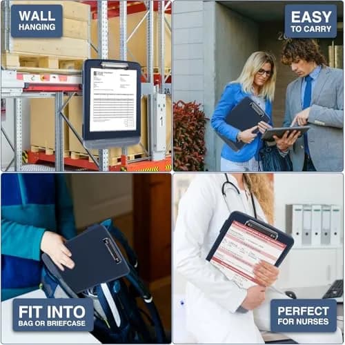 Sooez Storage Clipboard with Pen Holder 35.5 cm (14 in) | Holds 200+ Sheets & Pens thumbnail 7