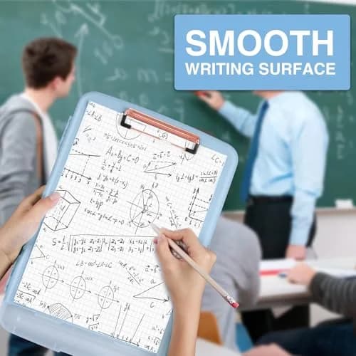 Sooez Storage Clipboard Baby Blue With Rose Gold Clip 36.8 cm (14.5 in) | High Capacity Paper Organizer thumbnail 6