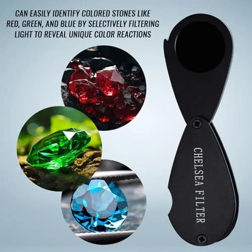 TEKCOPLUS Chelsea Filter for Gemstone Identification | Black Glass Filter for Emeralds, Rubies, Sapphires, Aquamarine (1 Unit) thumbnail 5