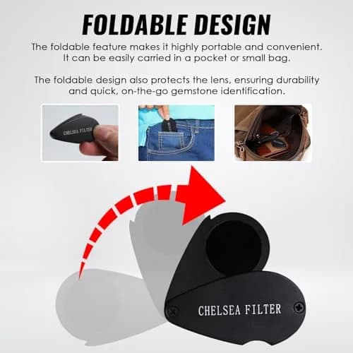 TEKCOPLUS Chelsea Filter for Gemstone Identification | Black Glass Filter for Emeralds, Rubies, Sapphires, Aquamarine (1 Unit) thumbnail 8