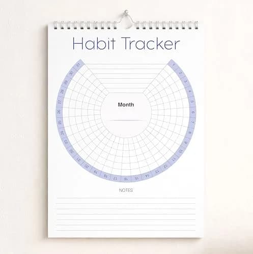Clever Signs Habit Tracker Calendar (Undated 12 Month) with Silver Spiral Bound | Goal & Productivity Planner for Indian Users thumbnail 1