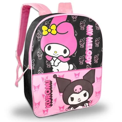 SANRIO My Melody Kuromi Backpack & Lunch Box Set for Girls | 16" School Bundle with Water Bottle & Stickers thumbnail 2
