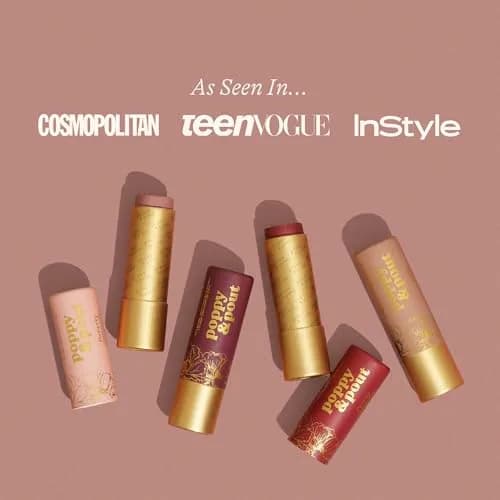 Poppy & Pout All Natural Lip Tints, 10pk | Sustainable Cardboard Tubes, Beeswax, Vitamin E, Coconut Oil (0.3oz each) thumbnail 8