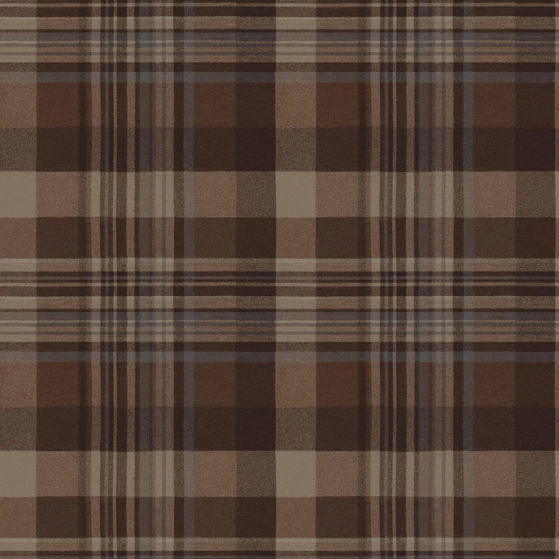 Yellowstone Dutton Plaid Rust Wallpaper 20.5" x 33ft | Durable Prepasted Non-Woven Design