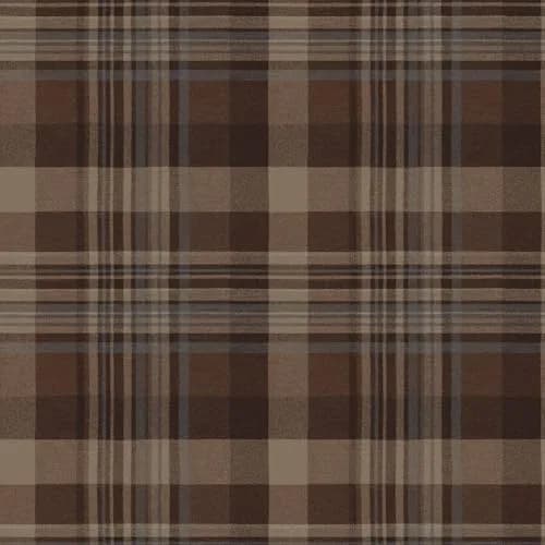Yellowstone Dutton Plaid Rust Wallpaper 20.5" x 33ft | Durable Prepasted Non-Woven Design thumbnail 1